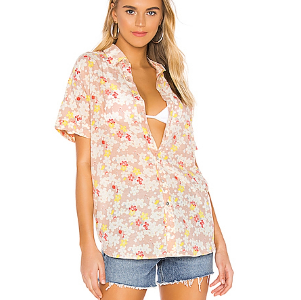 New acacia Mombasa shirt cherry blossom dress P XS - Picture 13 of 16